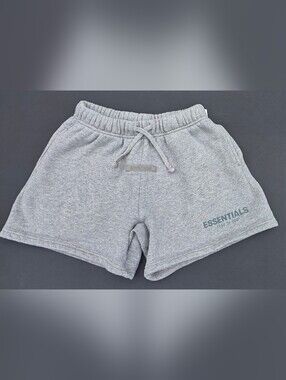ESSENTIALS Grey Cotton Blend Sweat Shorts Size 8 KIDS